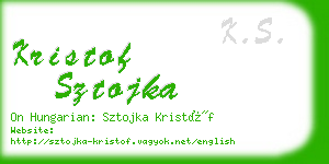 kristof sztojka business card